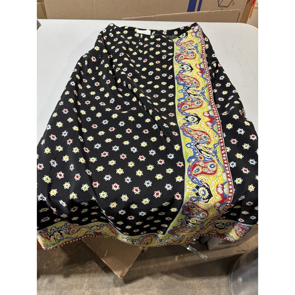 Vintage Cambridge Dry Goods Wrap Skirt Paisley Size 8‎